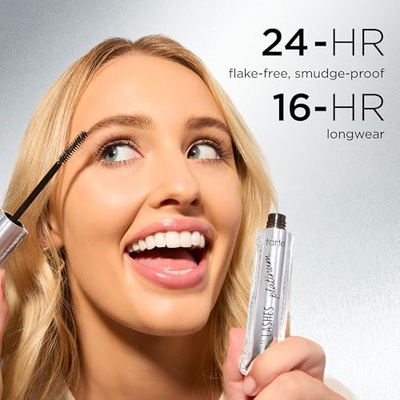 tarte lights, camera, lashes platinum volumizing mascara – Black Tinted Peptide Lash Serum mascara for Volume & Length, Smudge-Proof, Flake-Free, Vegan & Cruelty Free (0.31 Fl Oz (Pack of 1))