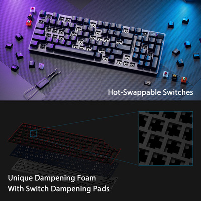 ASUS - ROG Strix Scope II 96 Full Size Wireless Mechanical Gaming Keyboard with Hot-Swappable ROG NX Snow Switches - Black